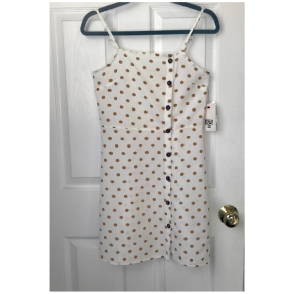 NWT Billabong Fine Nights Polka Dot Mini Dress XS - Picture 4 of 8